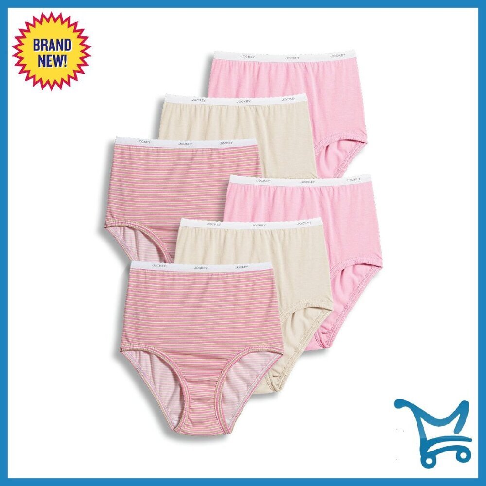 6-Pack Cotton Classic Briefs Full Coverage Women's Underwear